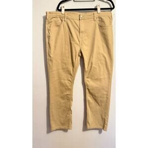 Charles St Mens 40/30 Khaki Straight Leg Comfortable Pants 5 Pocket